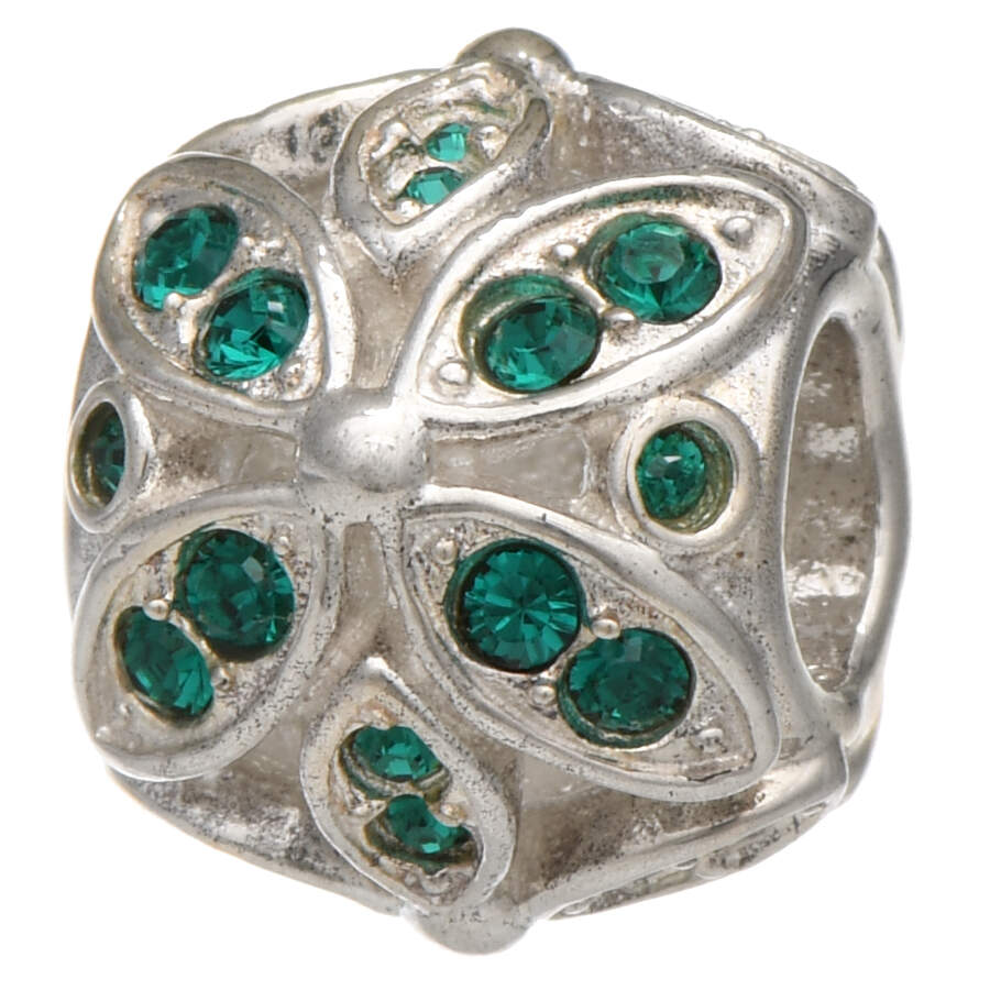Swarovski Collection Beads Floral Color Accent - Emerald - No Box by Chamilia-1