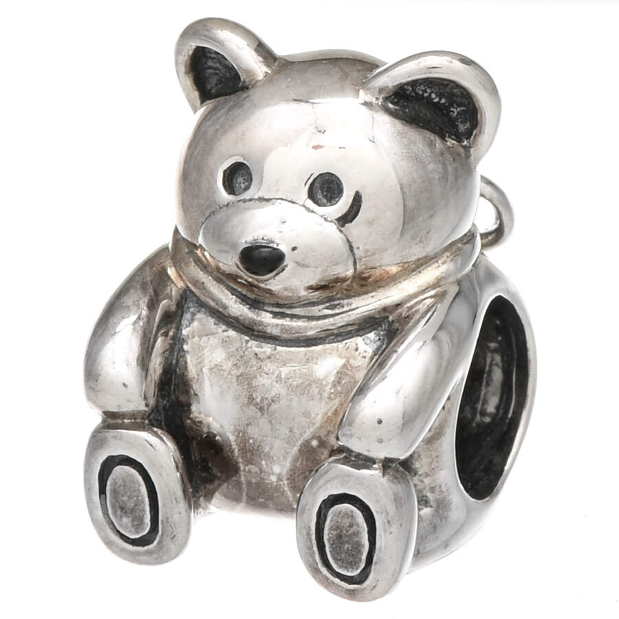 Sterling & Enamel Charms Teddy Bear Bead - No Box by Chamilia-1