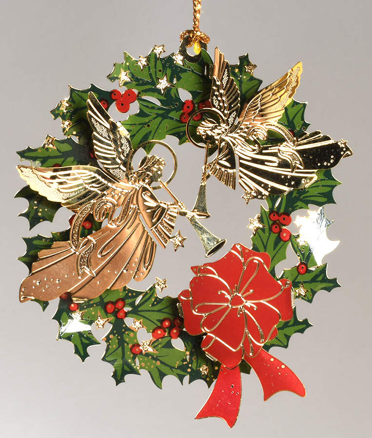 Christmas Ornaments Angel Wreath - With Box by Chem Art-1
