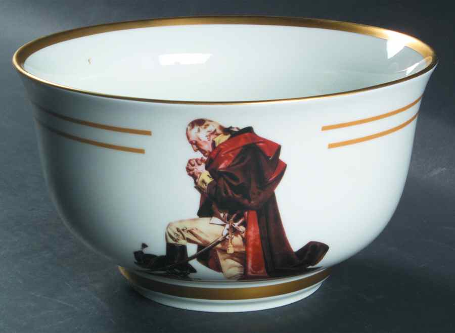 Danbury Mint Bicentennial Bowl George Washington At Prayer - No Box by Danbury Mint-1