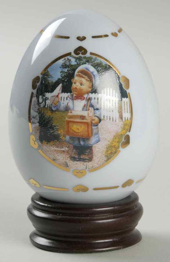 Hummel Porcelain Egg Postman - No Box by Danbury Mint-1