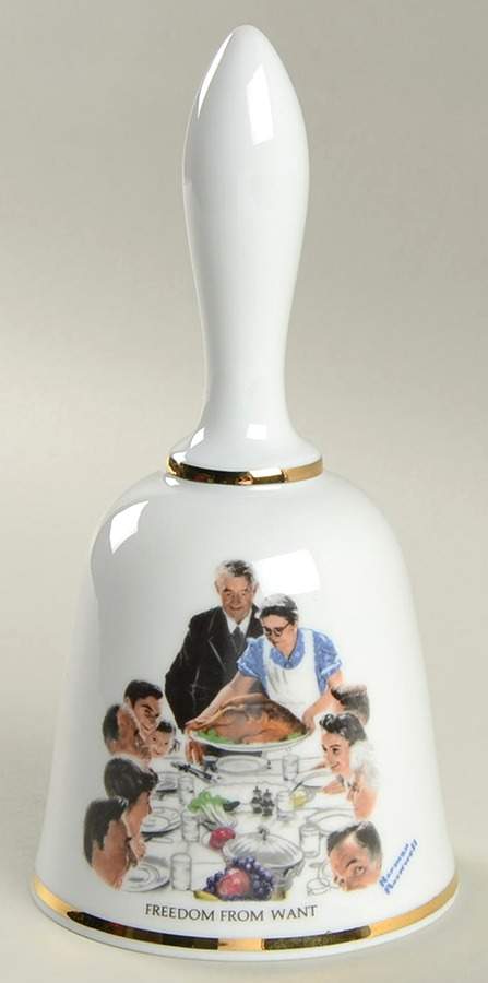 Norman Rockwell Bell Freedom From Want - No Box by Danbury Mint-1