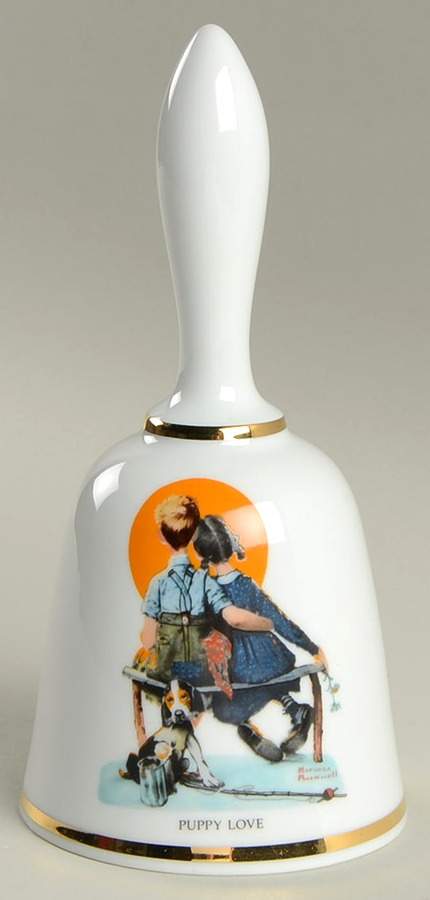 Norman Rockwell Bell Puppy Love - No Box by Danbury Mint-1
