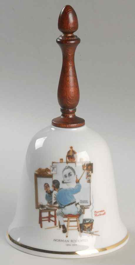 Norman Rockwell Bell Triple Self Portrait - No Box by Danbury Mint-1