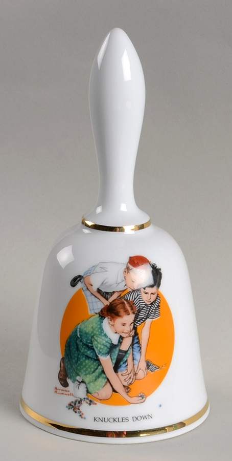 Norman Rockwell Bell Knuckles Down - No Box by Danbury Mint-1
