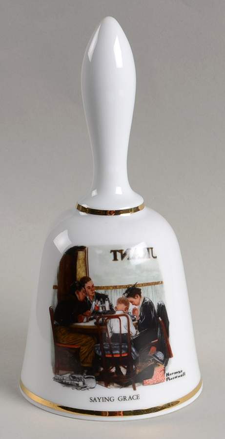 Norman Rockwell Bell Saying Grace - No Box by Danbury Mint-1