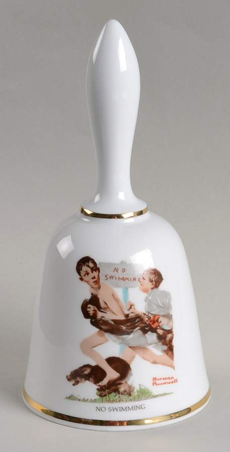 Norman Rockwell Bell No Swimming - No Box by Danbury Mint-1