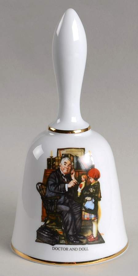 Norman Rockwell Bell Doctor  And Doll - No Box by Danbury Mint-1