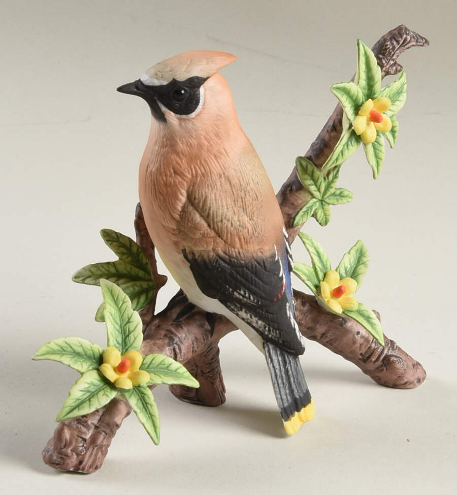 Song Birds Cedar Waxwing - No Box by Danbury Mint-1