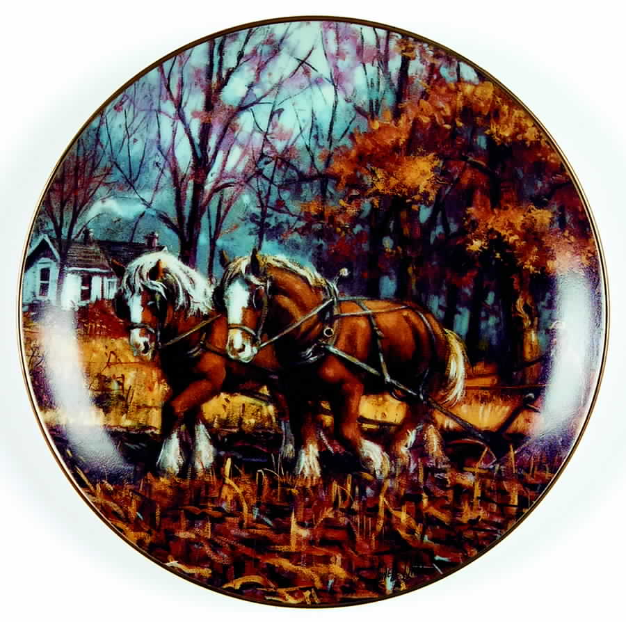 American Farm Scratching Out A Living - No Box by Danbury Mint-1