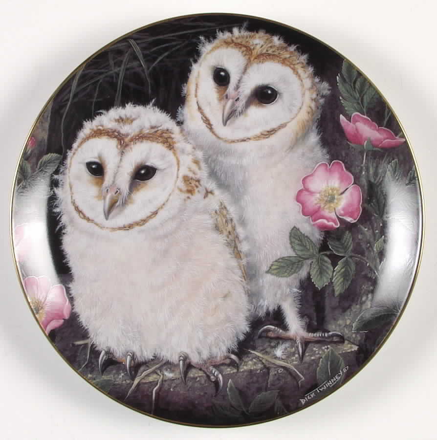 Baby Owl Collection Barn Owls - No Box by Danbury Mint-1
