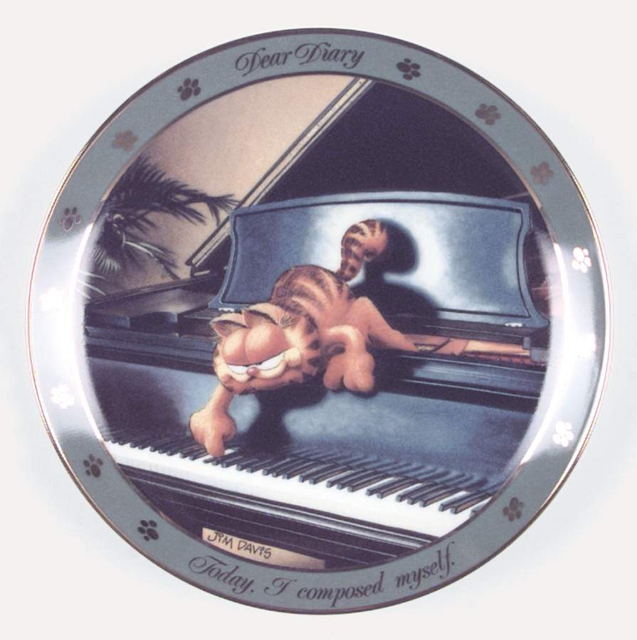 Dear Diary:Garfield I Composed Myself - No Box by Danbury Mint-1