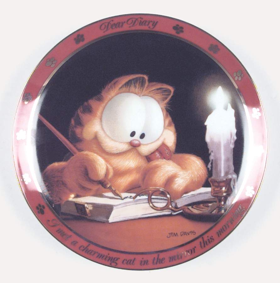 Dear Diary:Garfield The Charming Cat - No Box by Danbury Mint-1