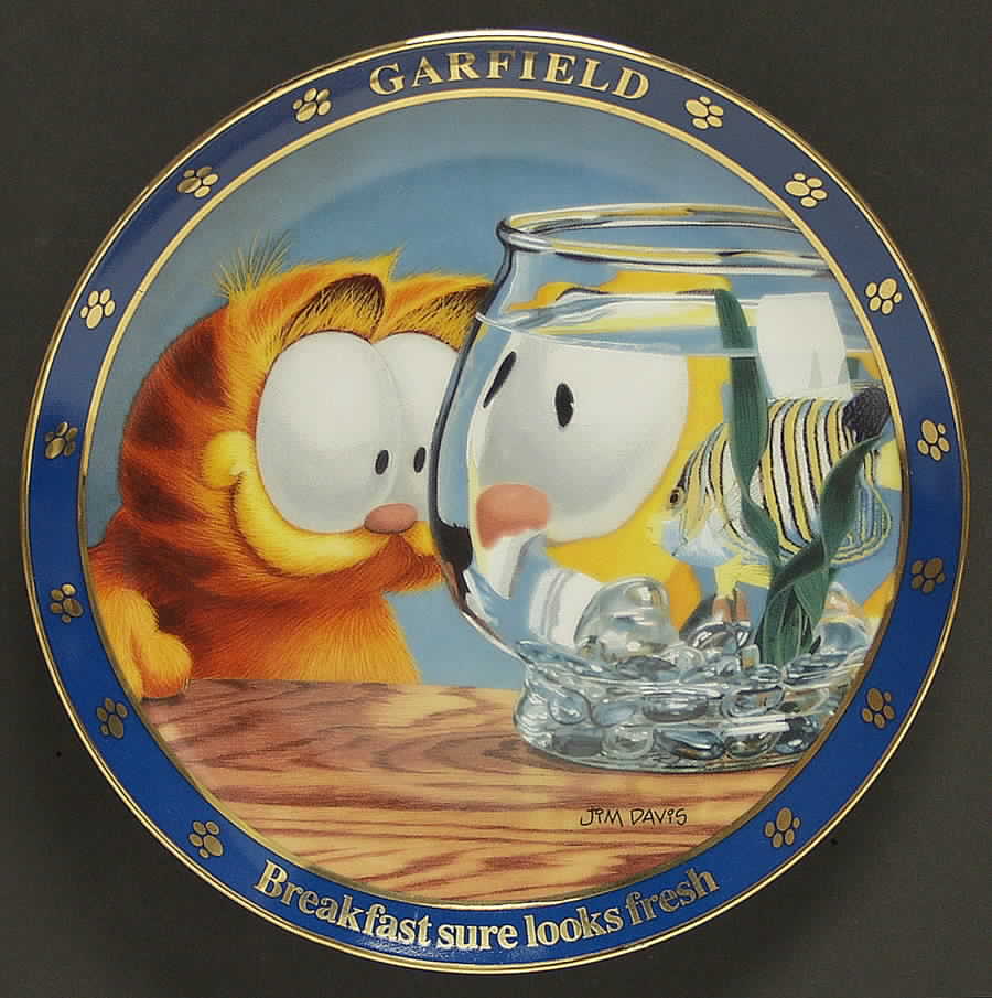 A Day with Garfield Breakfast Sure Looks Fresh - No Box by Danbury Mint-1