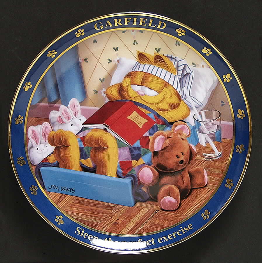 A Day with Garfield Sleep, The Perfect Exercise - No Box by Danbury Mint-1
