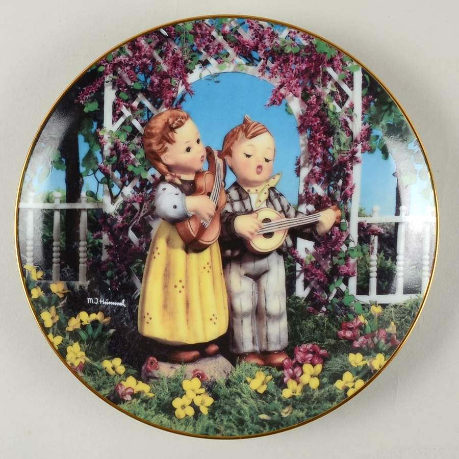 Little Companions Hummel Plates Little Musicians - No Box by Danbury Mint-1
