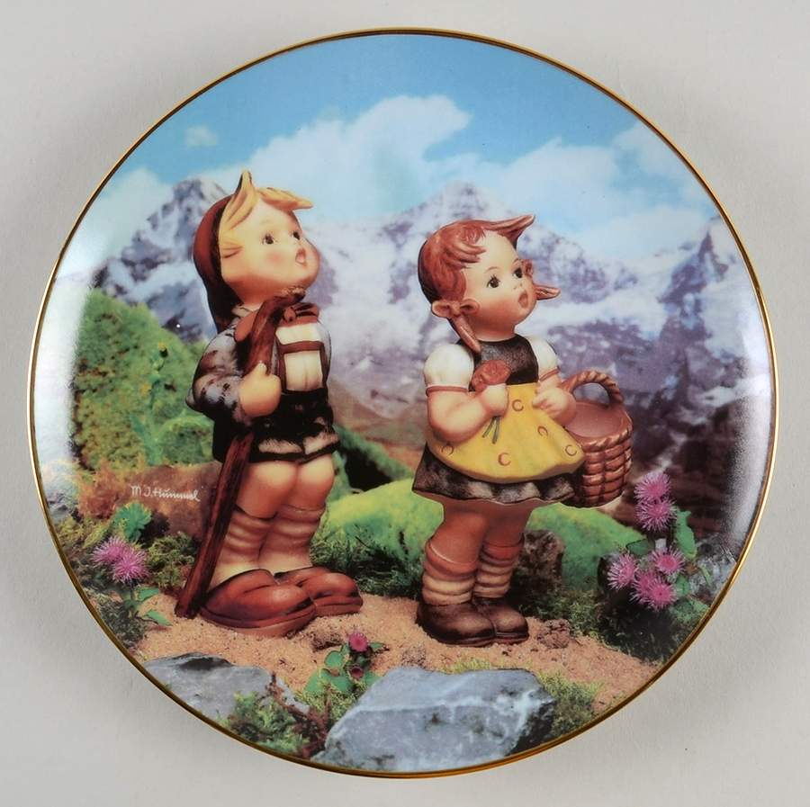 Little Companions Hummel Plates Little Explorers - No Box by Danbury Mint-1