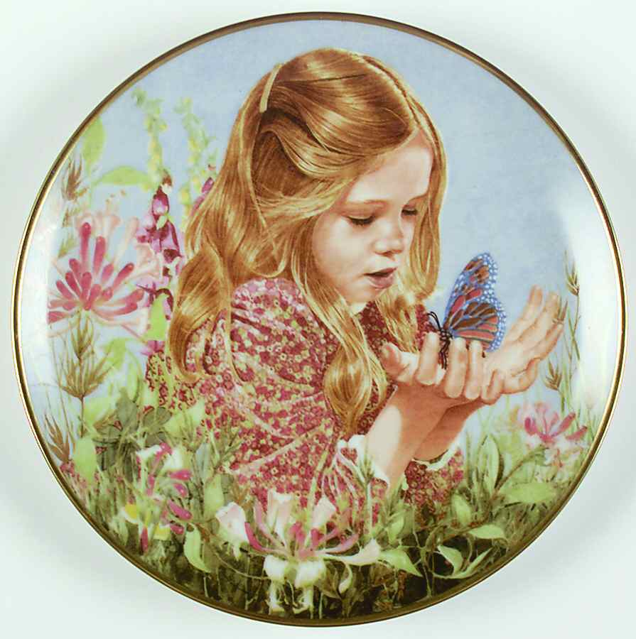 Magic Moments of Childhood Catching A Butterfly - No Box by Danbury Mint-1