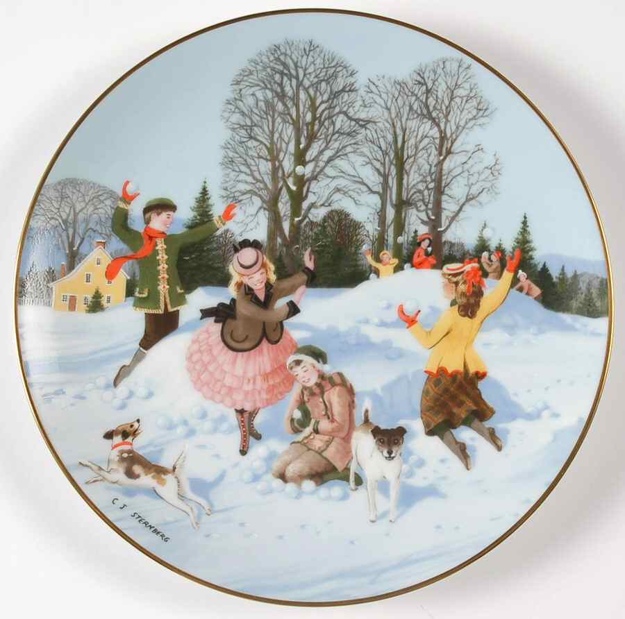 Old Time Country Winter Snow Forts - No Box by Danbury Mint-1