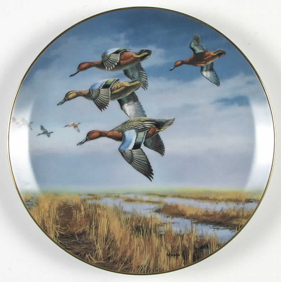 On The Wing Rice Field Visitors - No Box by Danbury Mint-1