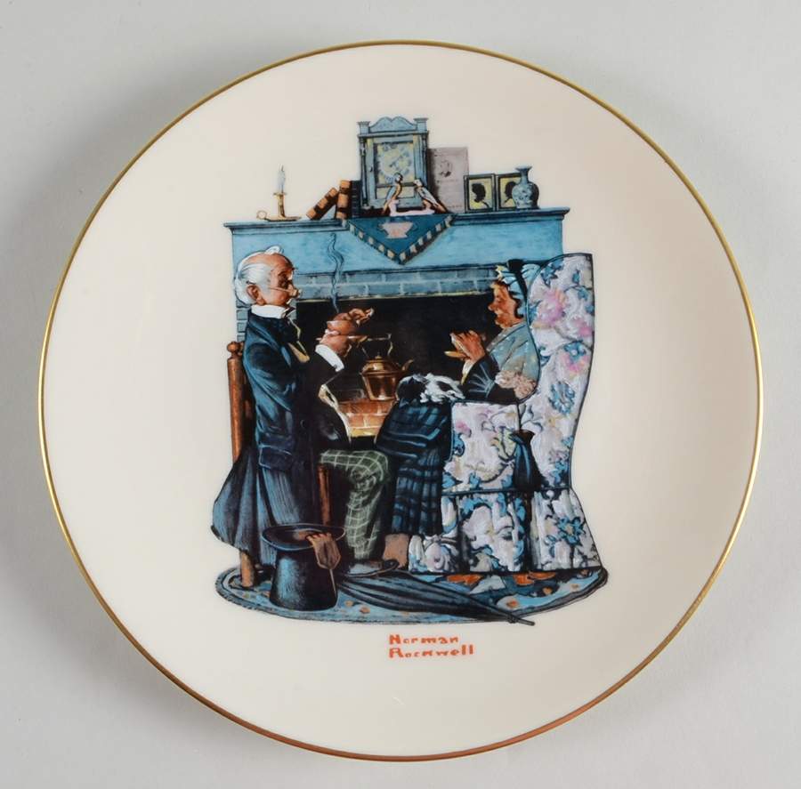 Norman Rockwell-Plates Tea For Two - No Box by Danbury Mint-1