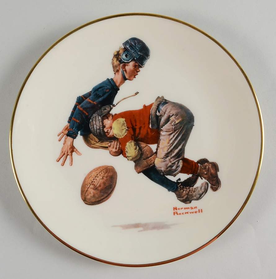 Norman Rockwell-Plates Saturday's Heroes - No Box by Danbury Mint-1