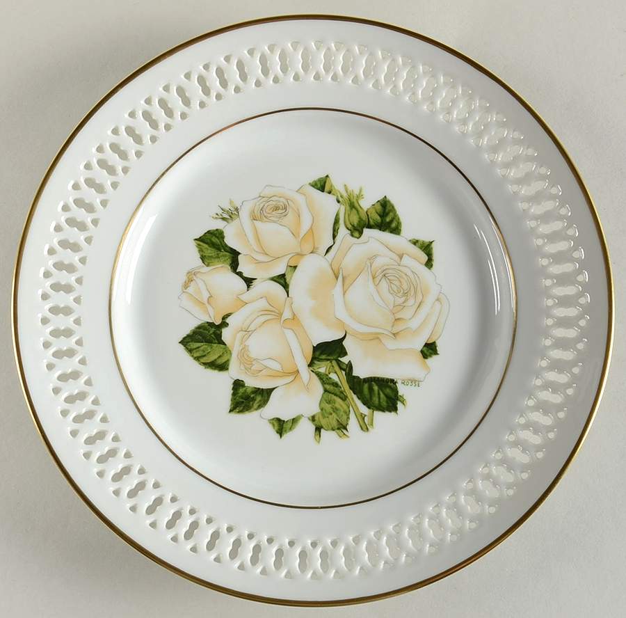 Rose Plates John F Kennedy - No Box by Danbury Mint-1