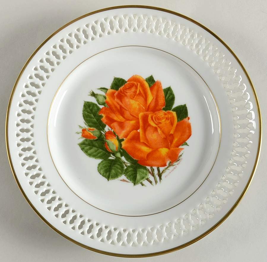 Rose Plates Tropicana - No Box by Danbury Mint-1