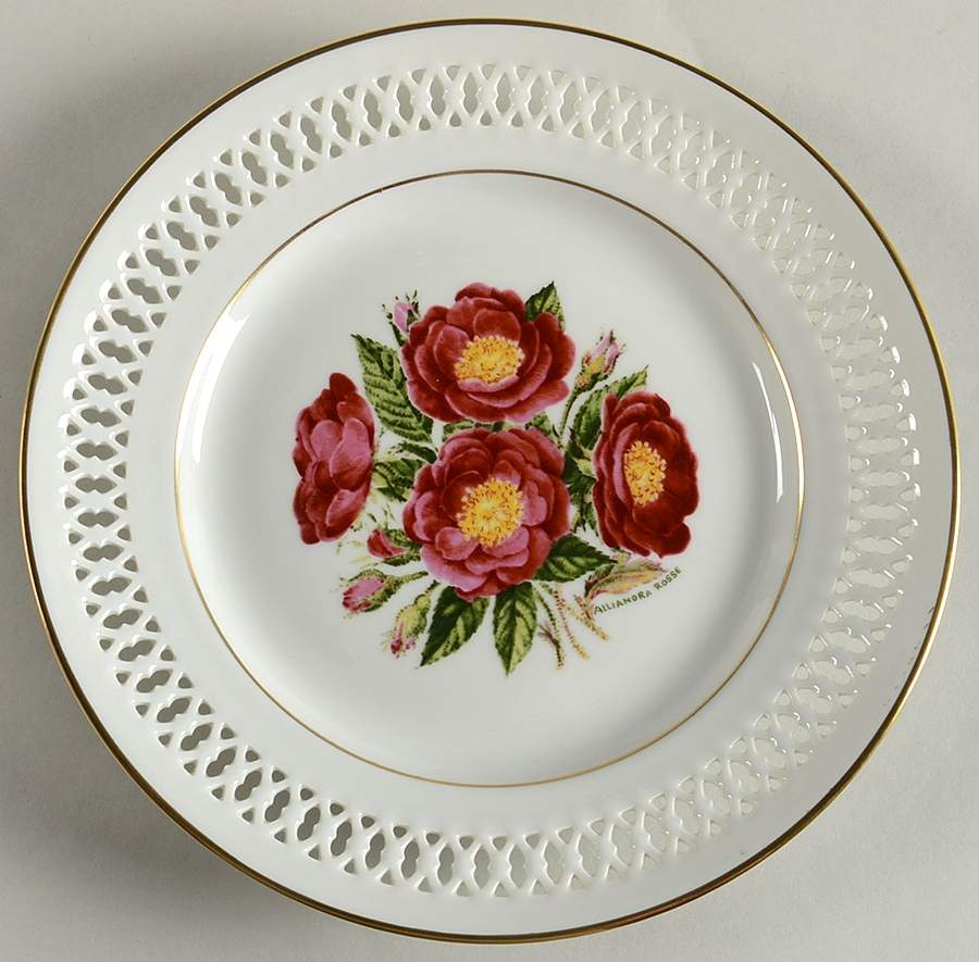 Rose Plates Rosa Gallica - No Box by Danbury Mint-1