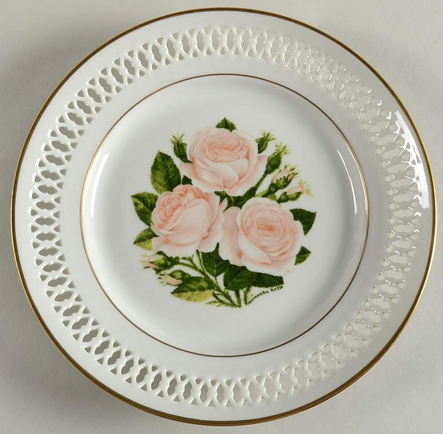 Rose Plates Moss Rose - No Box by Danbury Mint-1