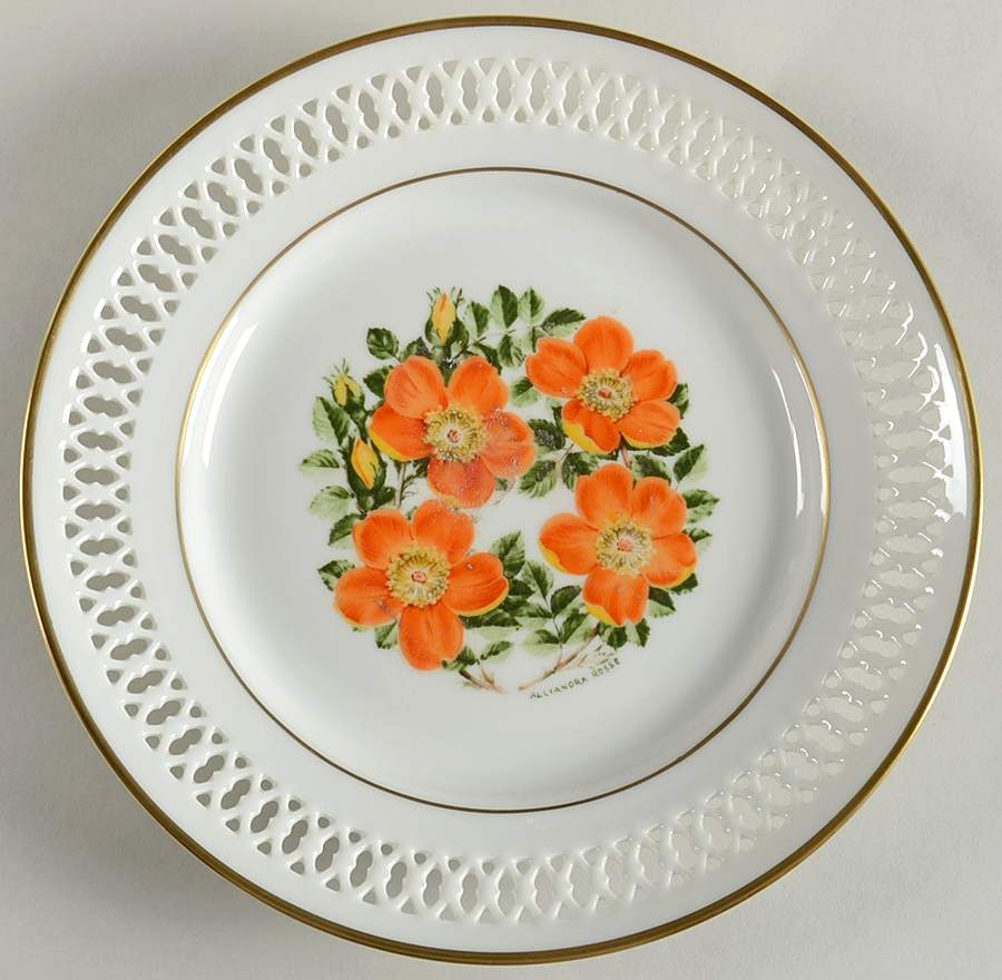 Rose Plates Austrian Copper - No Box by Danbury Mint-1