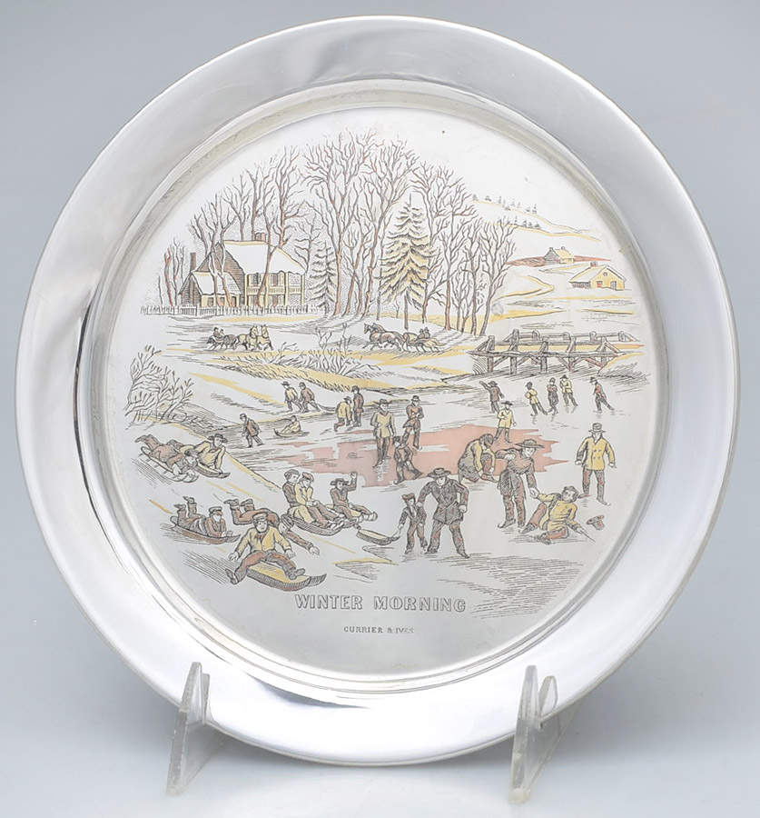 Currier & Ives-Sterling Winter Morning - Boxed by Danbury Mint-1