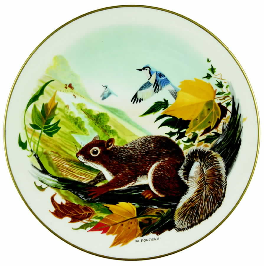 Scenes From A Wooded Glen Gray Squirrel - No Box by Danbury Mint-1