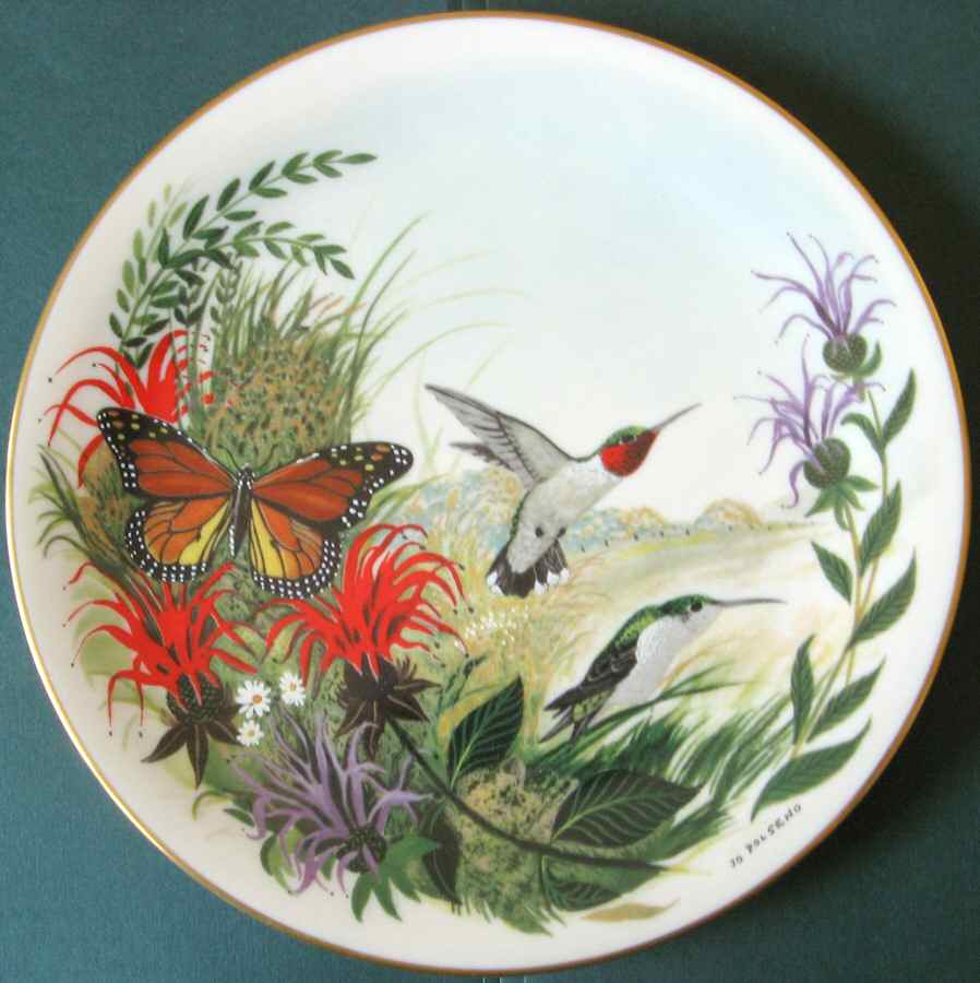 Scenes From A Wooded Glen Hummingbirds - No Box by Danbury Mint-1