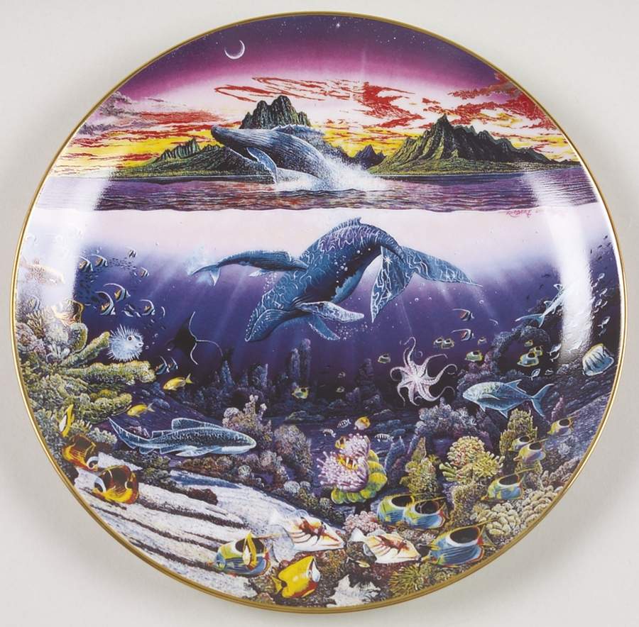 Underwater Paradise New Moon Over Windward Oahu - No Box by Danbury Mint-1