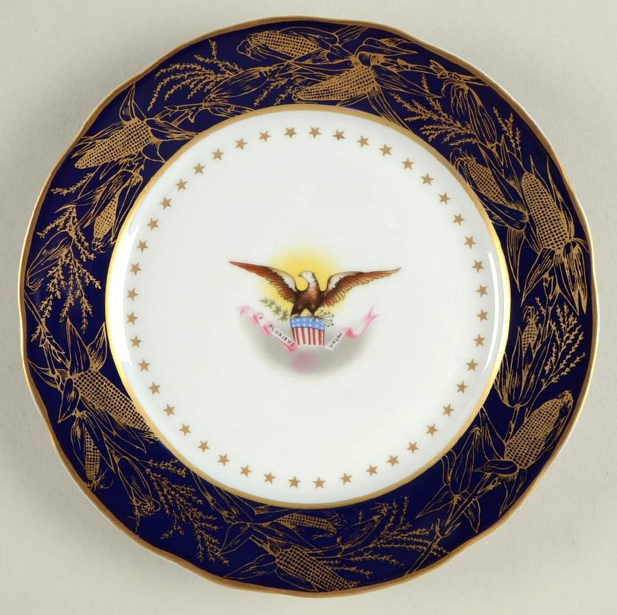 White House China Benjamin Harrison - No Box by Danbury Mint-1