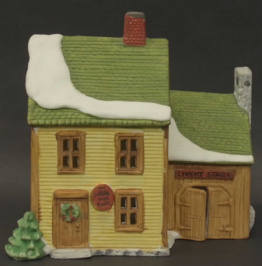 New England Village Livery Stable & Boot Shop - Boxed by Department 56-1