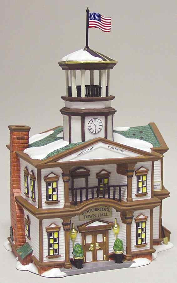 New England Village Woodbridge Town Hall - No Box by Department 56-1