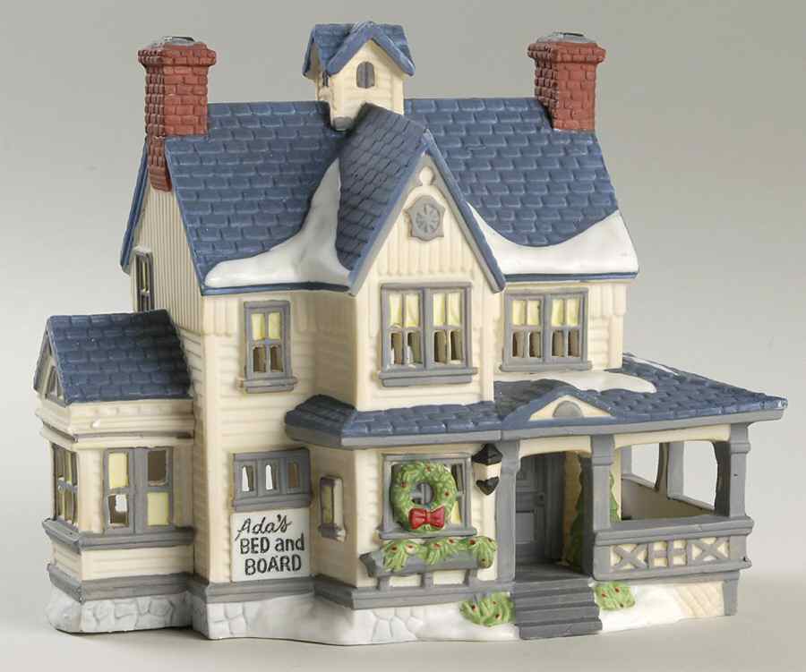 New England Village Ada's Bed & Boarding House-Pale Yellow - Boxed by Department 56-1