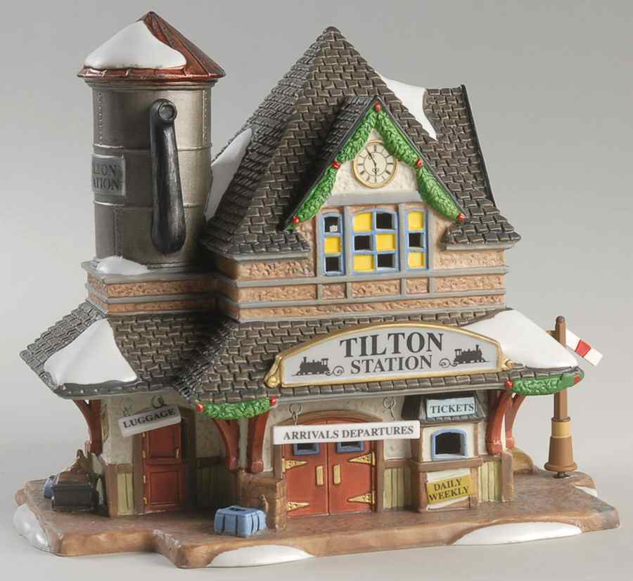 New England Village Tilton Station - No Box by Department 56-1