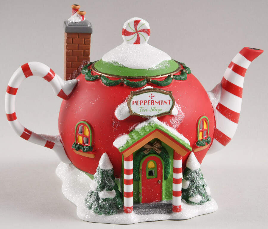 North Pole Village Peppermint Tea Shop - No Box by Department 56-1