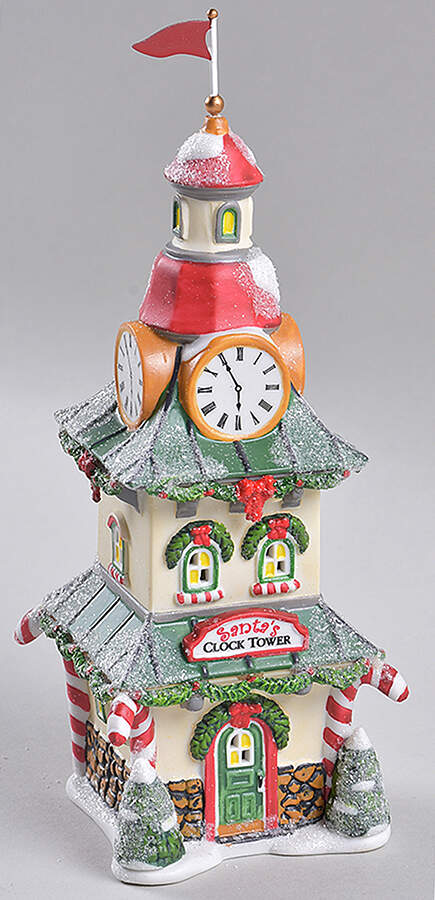 North Pole Village North Pole Clock Tower - No Box by Department 56-1