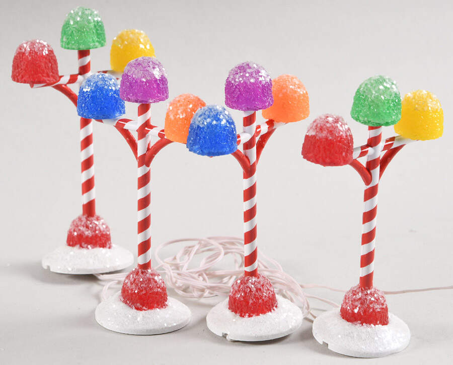 North Pole Village Gumdrop Street Lamps-Set Of 4 - No Box by Department 56-1