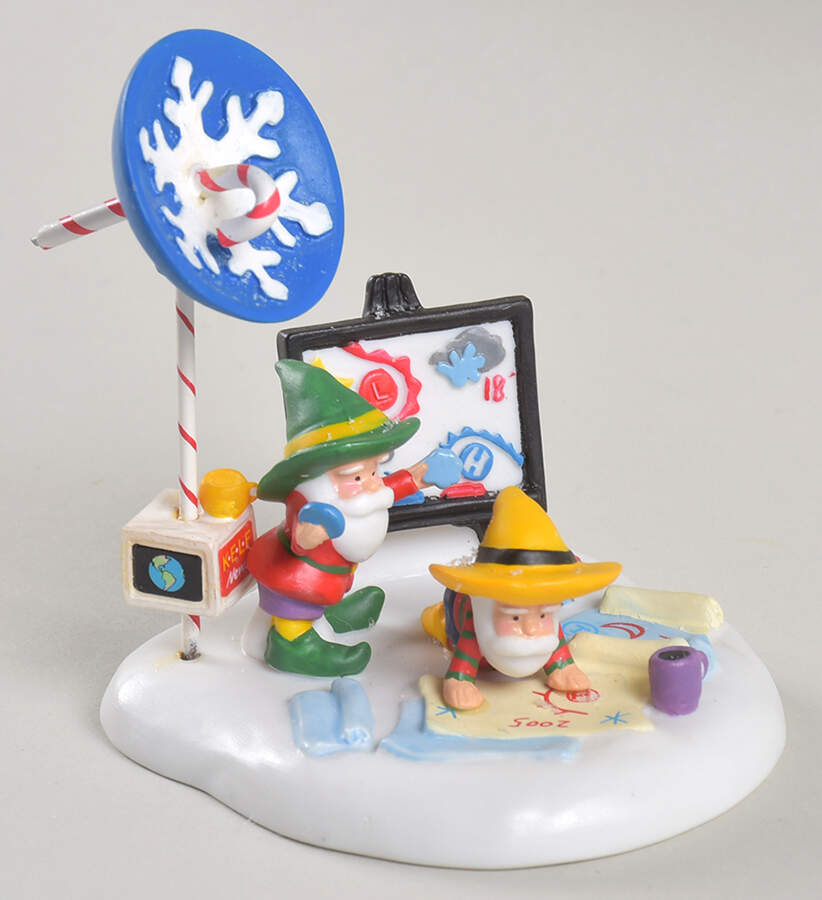 North Pole Village Santa's Flight Planning Team - With Box by Department 56-1