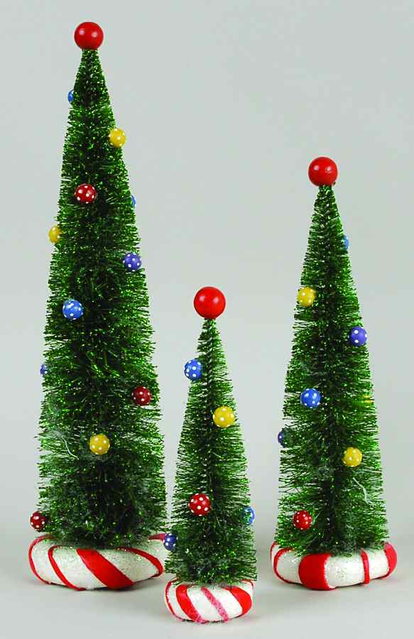 North Pole Village Peppermint Trees - No Box by Department 56-1