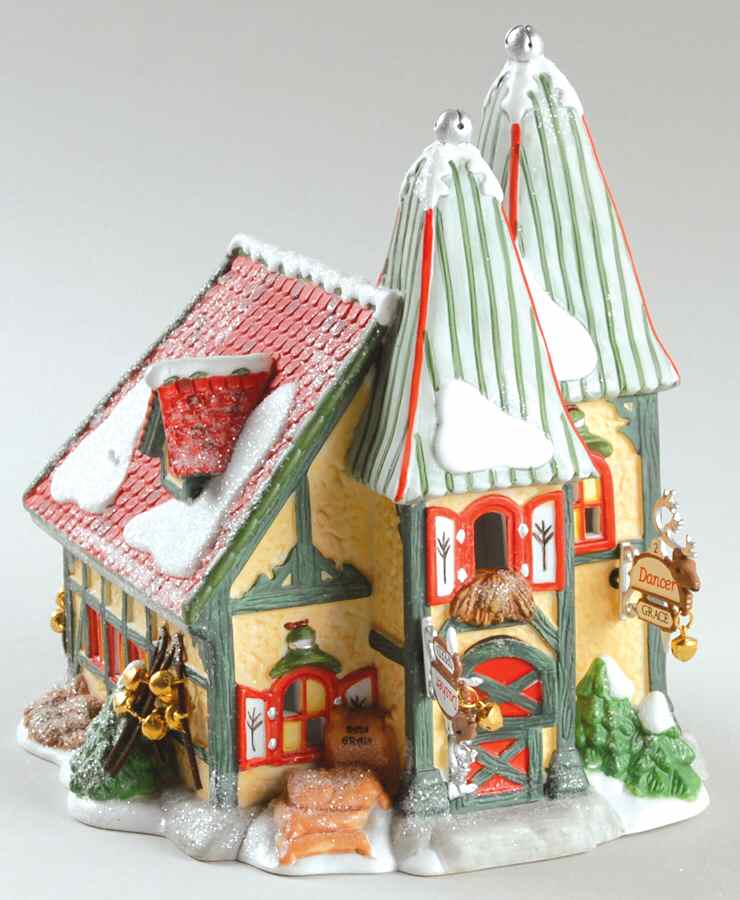 North Pole Village Reindeer Stables-Dasher & Dancer - Boxed by Department 56-1