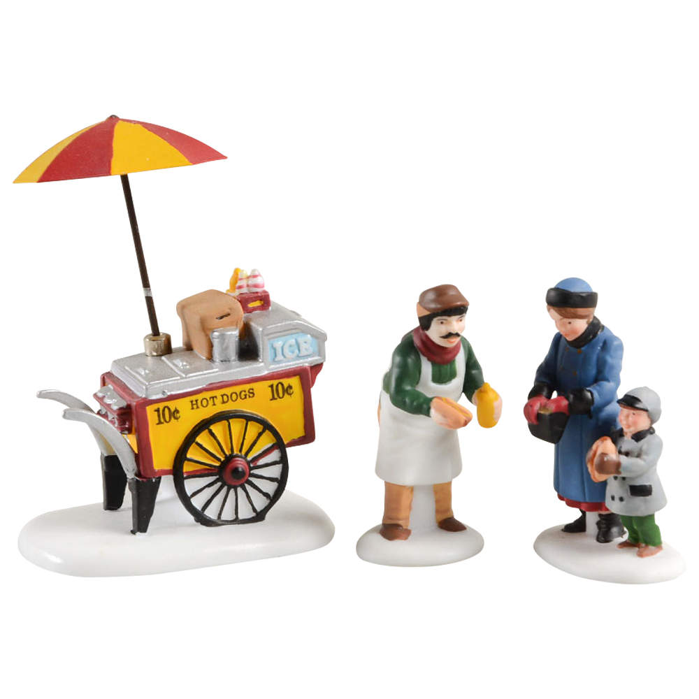 Christmas In The City Hot Dog Vendor-Set Of 3 - No Box by Department 56-1