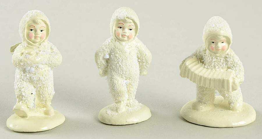 Snowbabies-Miniature Dancing To A Tune-Set Of 3 - No Box by Department 56-1