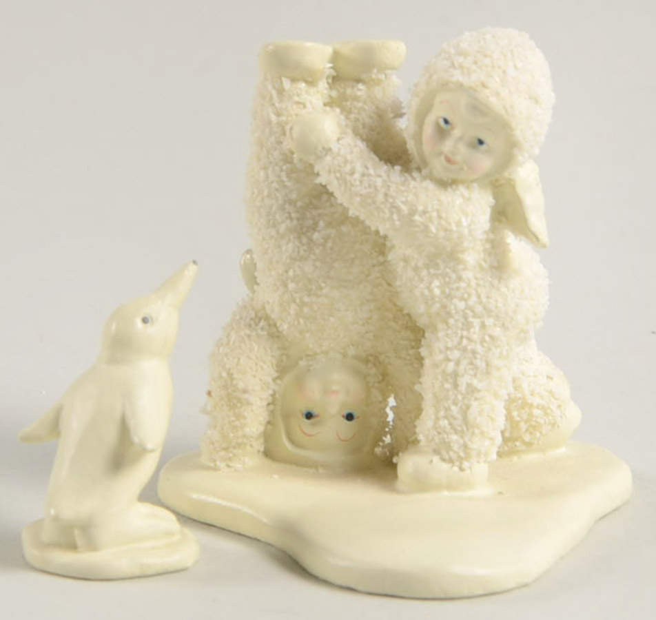 Snowbabies-Miniature Which Way's Up? - Set Of 2 - Boxed by Department 56-1