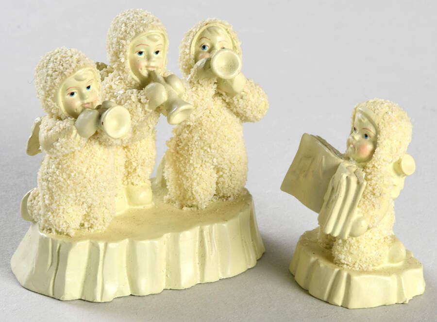 Snowbabies-Miniature Three Tiny Trumpeters-Set Of 2 - Boxed by Department 56-1